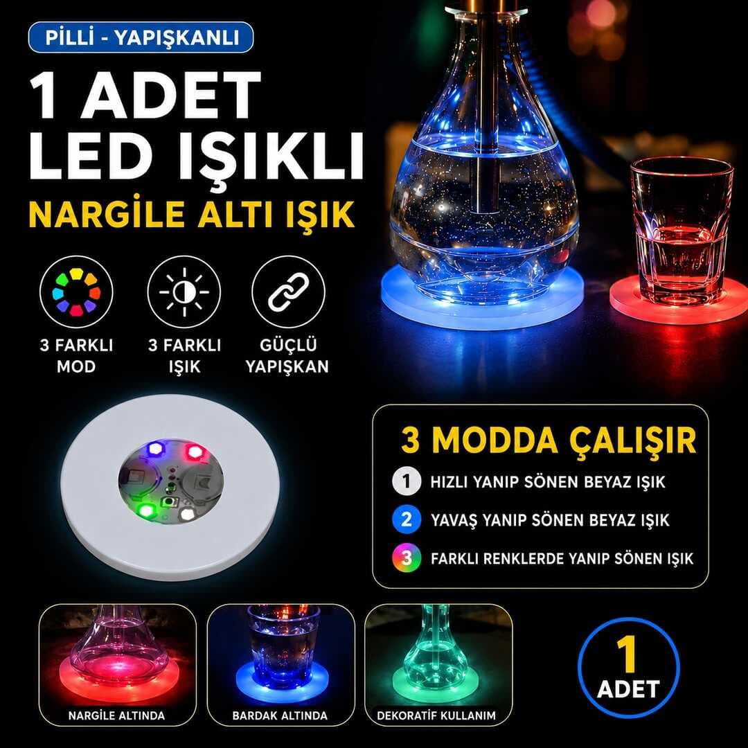 RGB LED Nargile Altı Işık 1 Adet (5430)