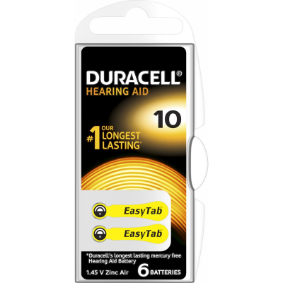 DURACELL 10 İŞİTME CİHAZI KULAK PİLİ 6 PİL 1 KUTU (4767)