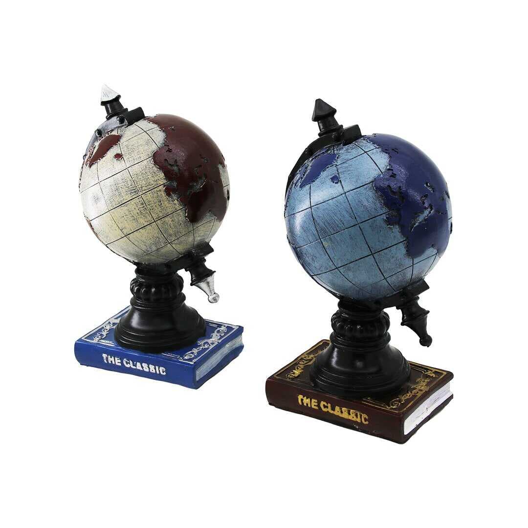 DÜNYA VİNTAGE DEKORATİF BİBLO - KUMBARA RENKLİ 22CM REÇİNE (5430)