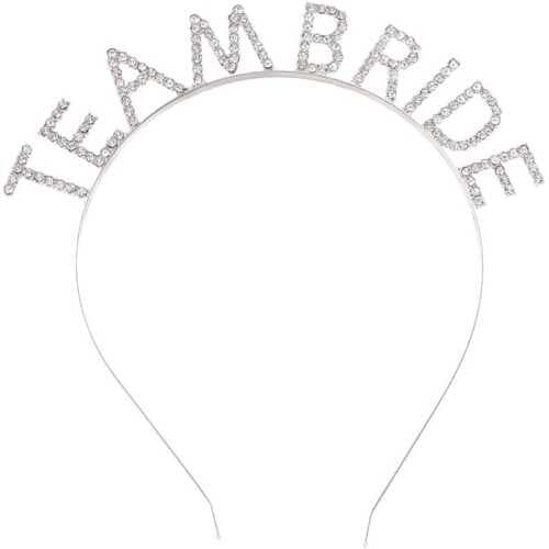 Gümüş Kaplama Kristal Taşlı Team Bride Taç 16x17 cm