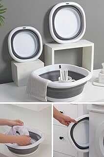 Pazar Kapısı Katlanır Badya Akordiyon Silikon Leğen (Badya Set (10-5-2,7) Litre)