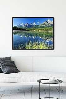 (10817) Dağ Ve Göl Mazara Çerçeveli Tablo (40x50cm)