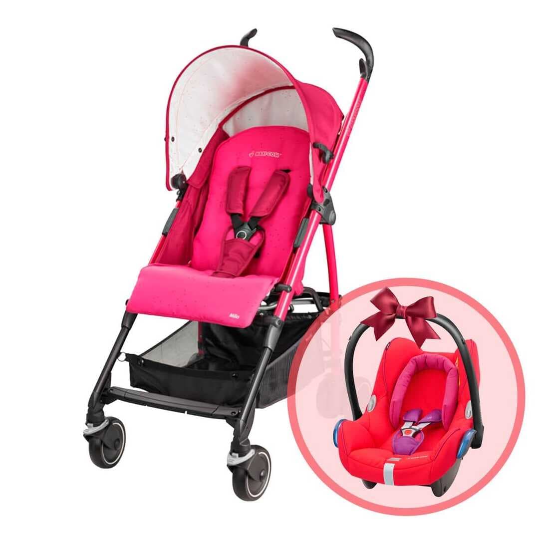 Maxi-Cosi Mila Bebek Arabası Berry Pink / Cabriofix Oto Koltuğu Hediyeli