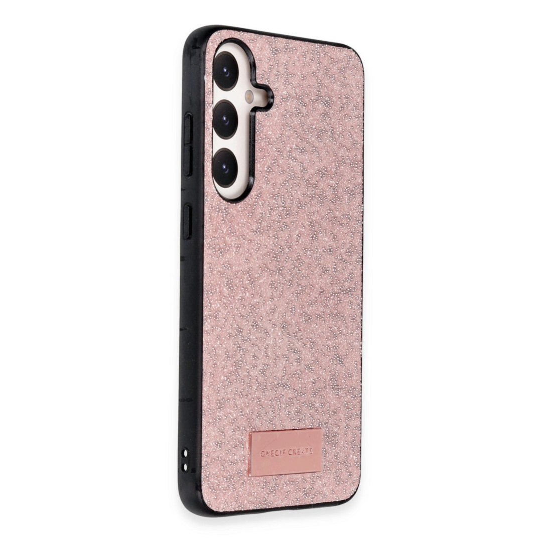 Onegif Samsung Galaxy A25 5g Bright Simli Kapak - Pembe