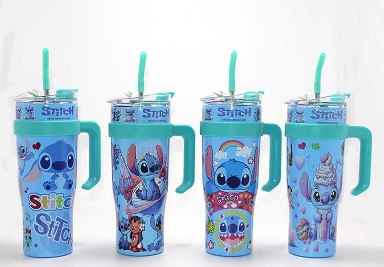 Sevimli Stitch Pipetli Termos Suluk