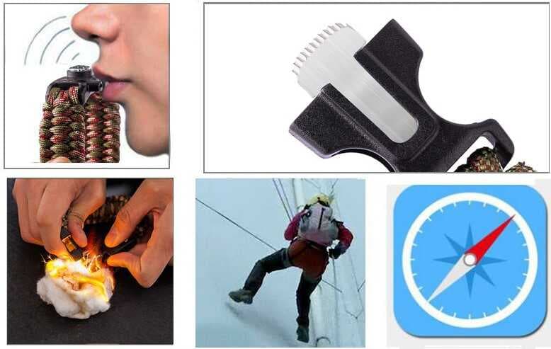 Nessiworld Survival Kamp Bileklik  Düdük Çok Amaçlı