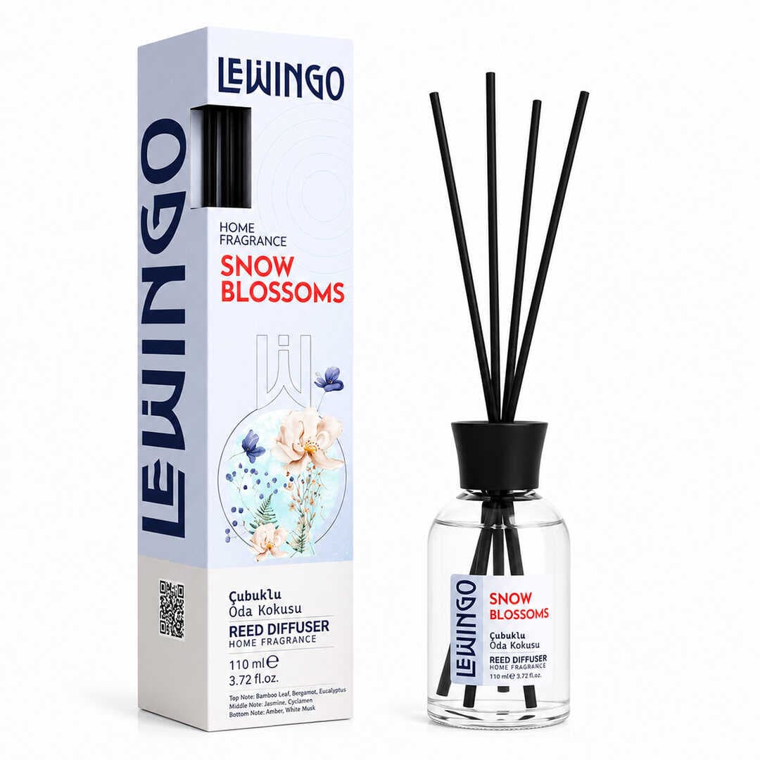 Snow Blossoms Bambu Çubuklu Oda Kokusu - 110 ml - Cam Şişe
