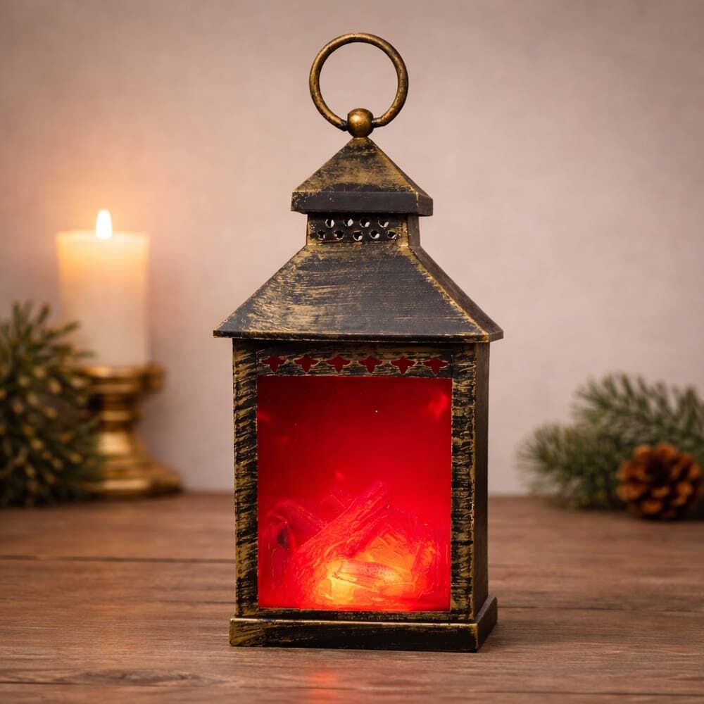 Vintage Tasarım Şömine LED Işık