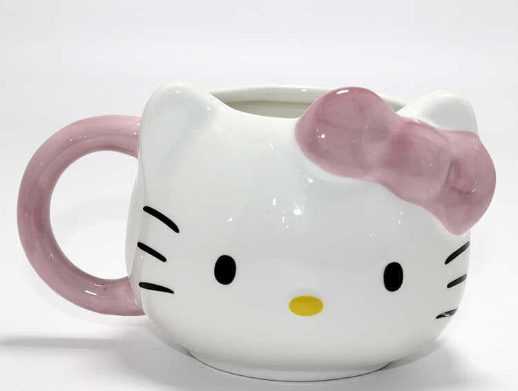 3D Hello Kitty Tasarımı Porselen Kupa Bardak