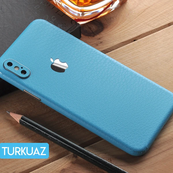İphone  Xs Max 6.5 Deri Dokulu Arka Yan Kaplama Sticker-(5775)