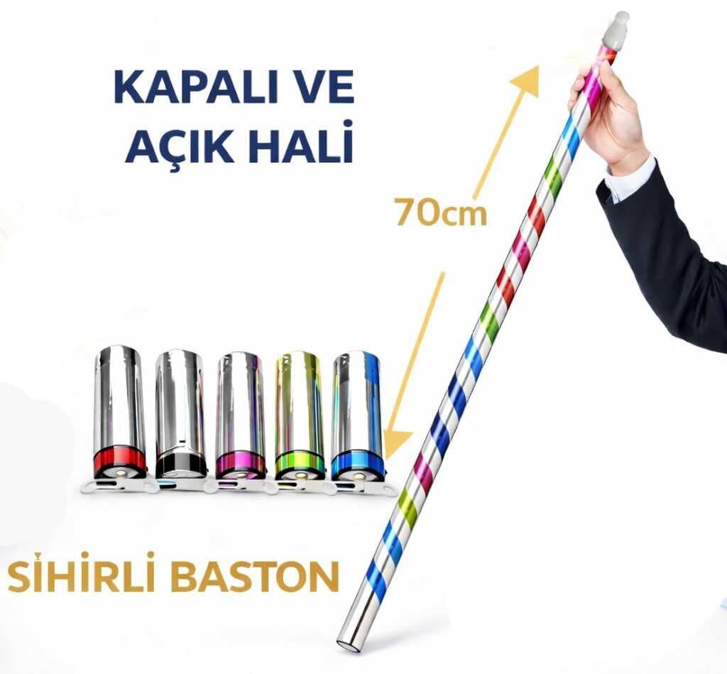 Sihirli Açılır Baston – Mendilden Bastona İlizyon Oyunu (70 cm)