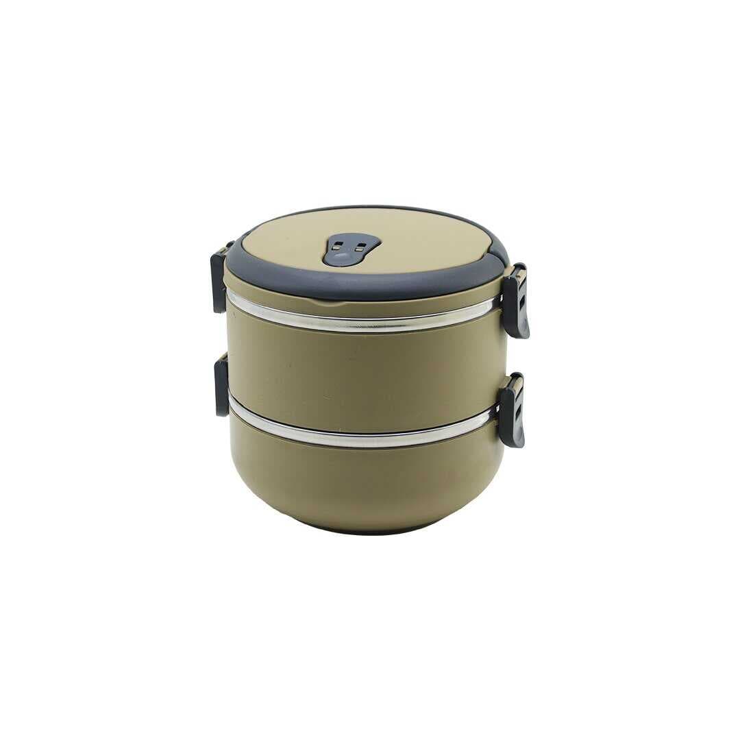 KAHVERENGİ 2Lİ SEFER TASI SAKLAMA KABI 1.2LT (5430)