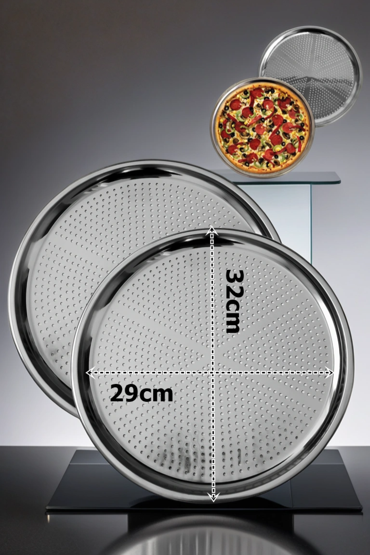 Turk Lahmacun Pizza Pide Pişirme Tepsisi 2 li SET