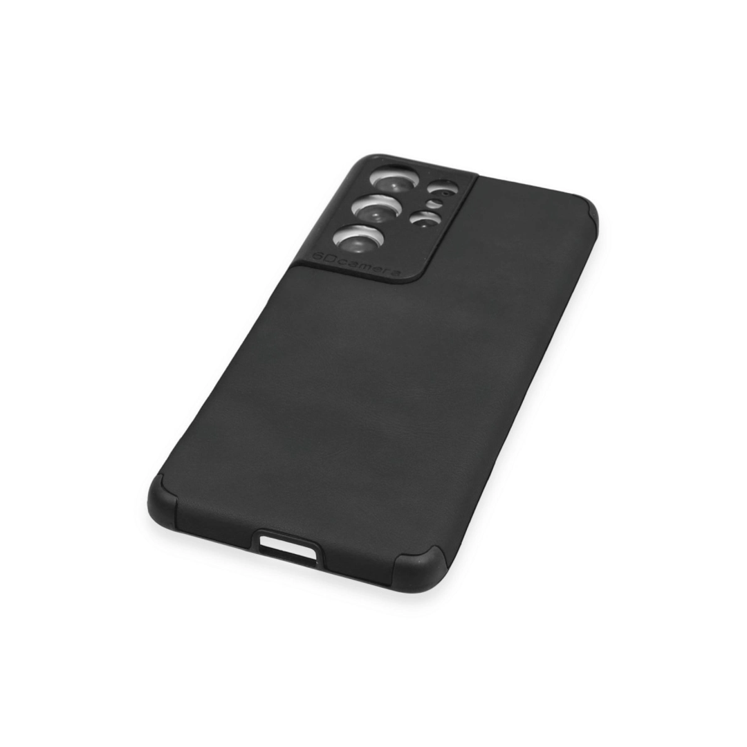 Samsung Galaxy S21 Ultra Kılıf Loop Deri Silikon - Siyah