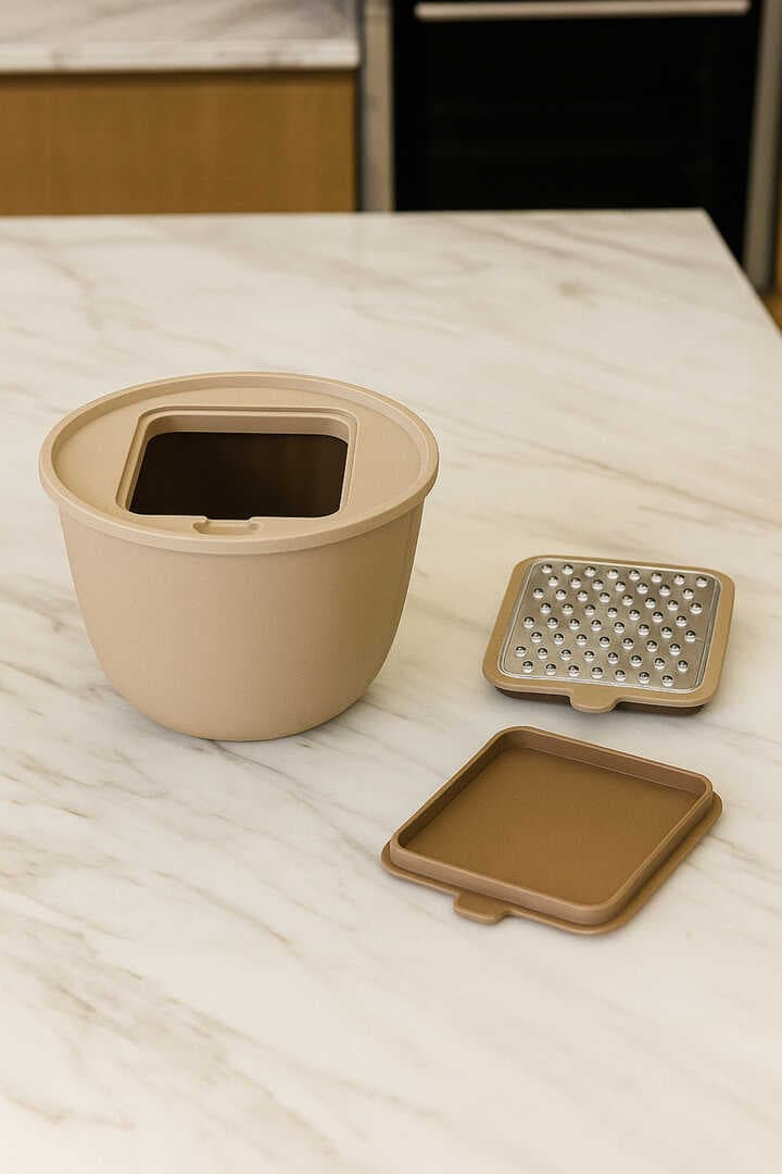 4 Parça Rendeli Karıştırma ve Saklama Kabı 2,5 Litre