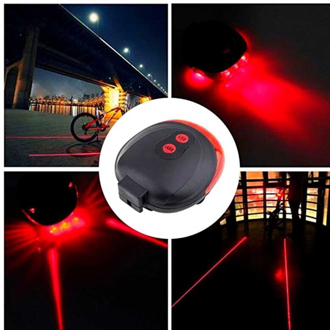 Çok Fonksiyonlu Pilli Bisiklet Led Lazer Işığı Arka Stop Lambası (5430)