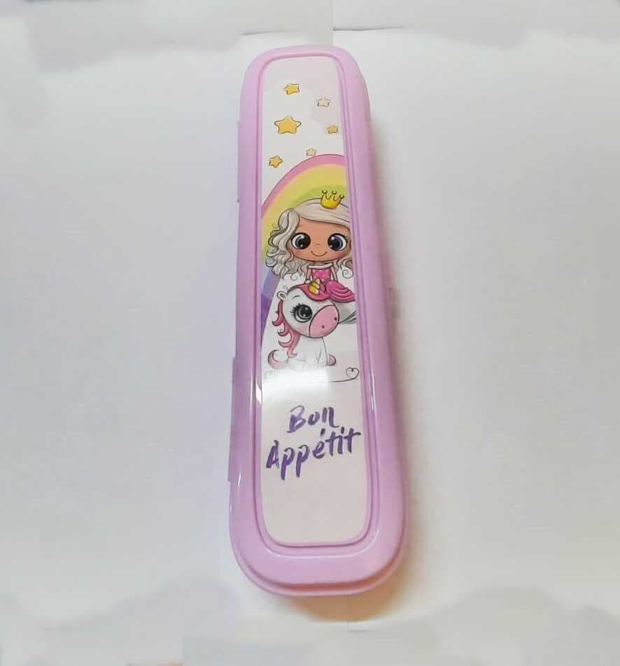 Pembe Multi Renkli Kapaklı Kalemlik Kutusu -Çanta İçi Saklama - Diş Fırçası - Makyaj Fırçası Kutu (477477)