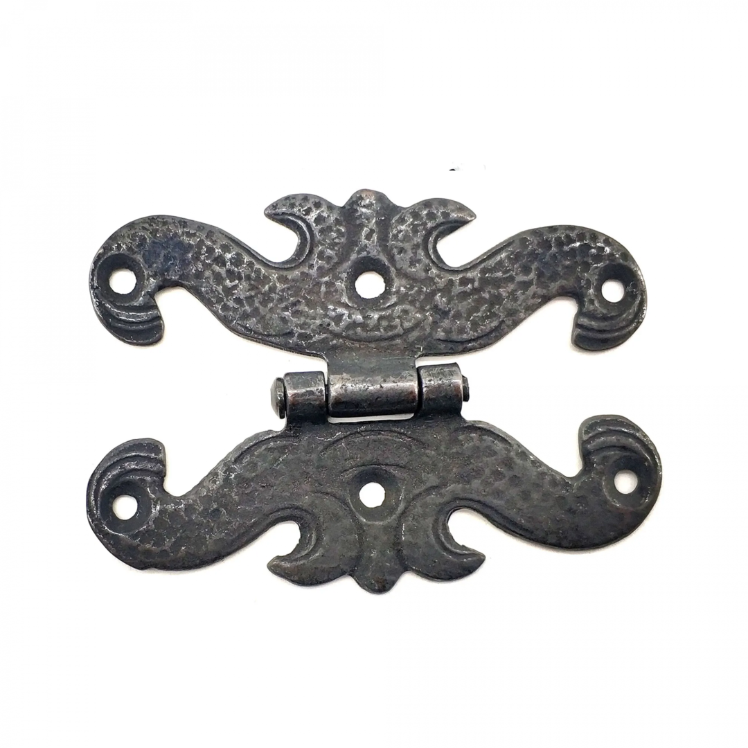 Antika Tarz Dekoratif Pirinç Kelebek Menteşe - 63x45 Mm, Oksit