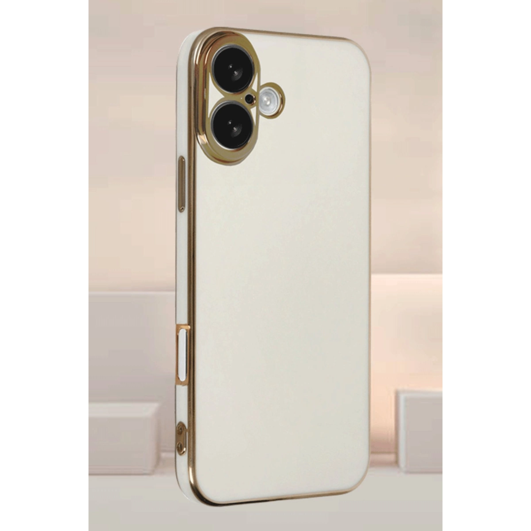 Apple İphone 16 Kılıf Volet Silikon - Beyaz