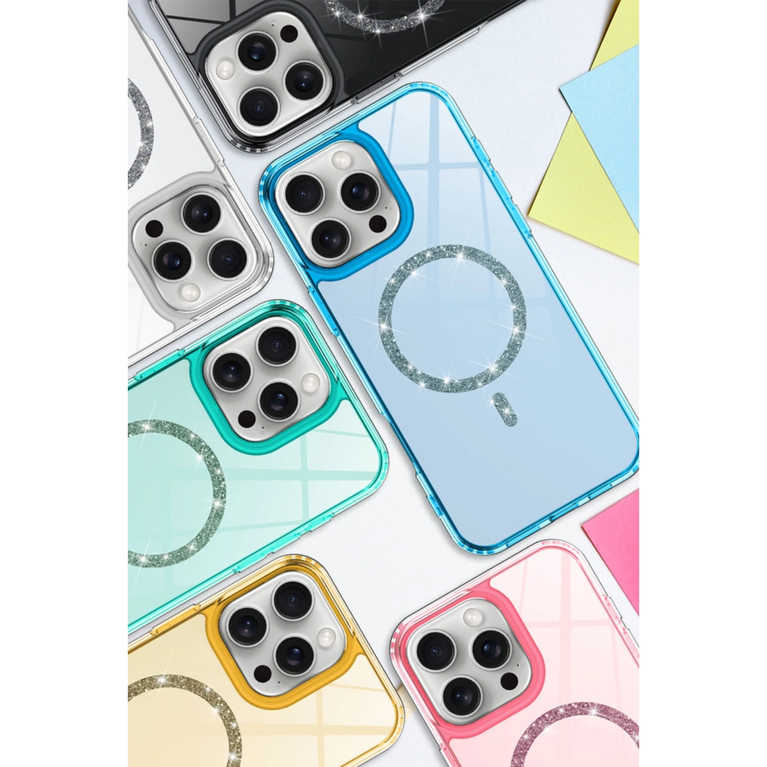 Apple İphone 16 Plus Live Diamond Magsafe Kapak - Pembe
