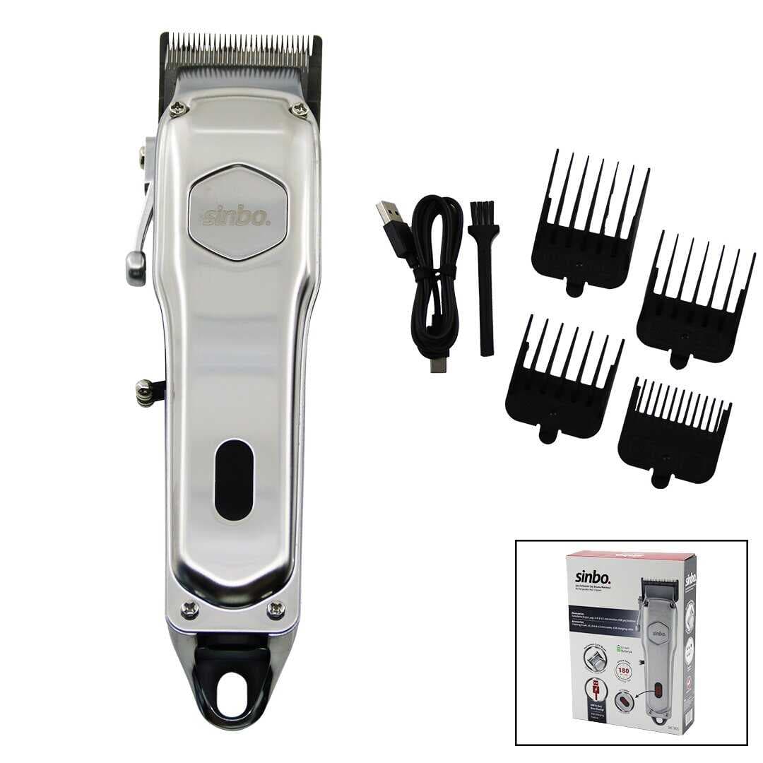 Sinbo Tıraş Makinesi - USB Şarjlı - Çelik Gövde - Kollu Tarak Ayarı