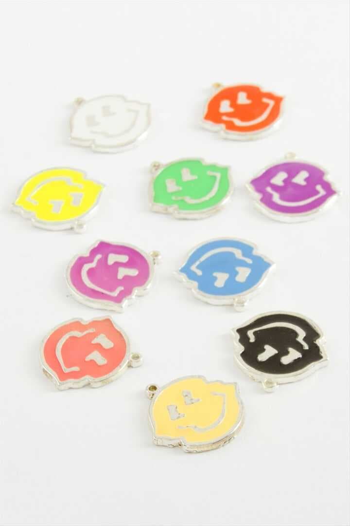 Emoji Tek Kulp Mineli Bileklik ve Kolye Ucu Aparatı 1 Adet