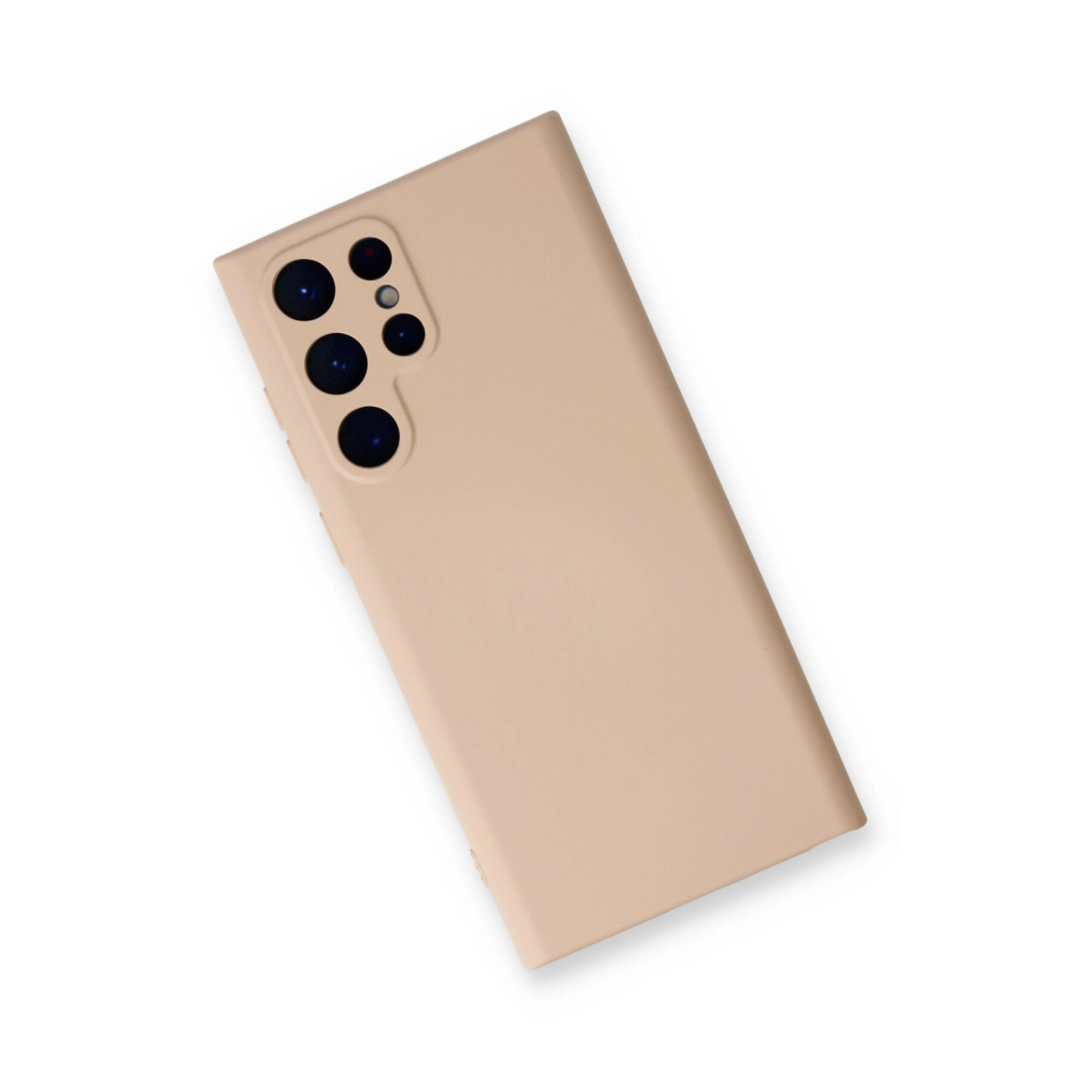 Samsung Galaxy S24 Ultra Kılıf Nano İçi Kadife Silikon - Pudra