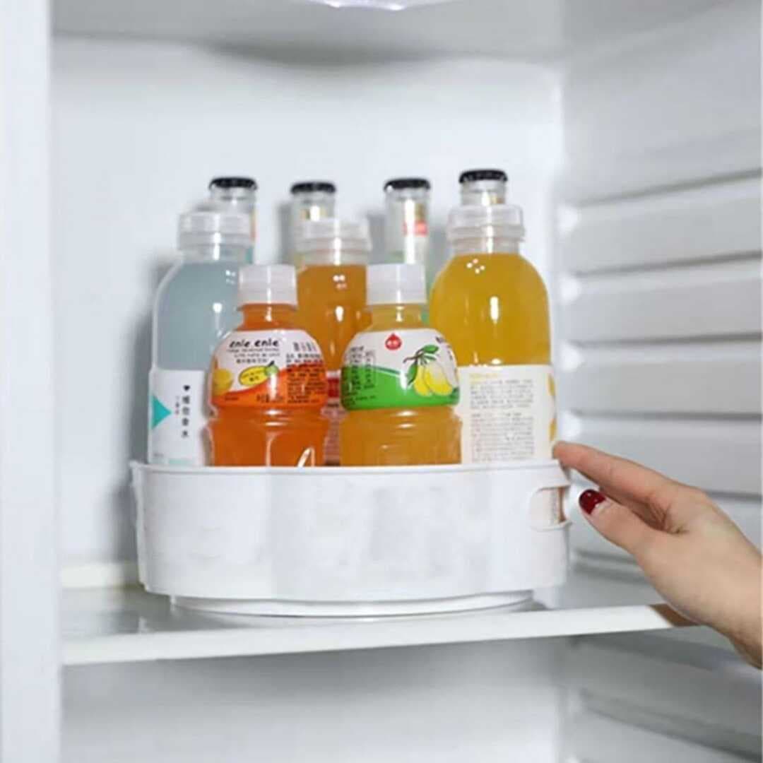 360 Derece Dönebilen Mekanizmalı Yuvarlak Tepsi Formlu Sunum ve Servis Organizer Tablası (4767)