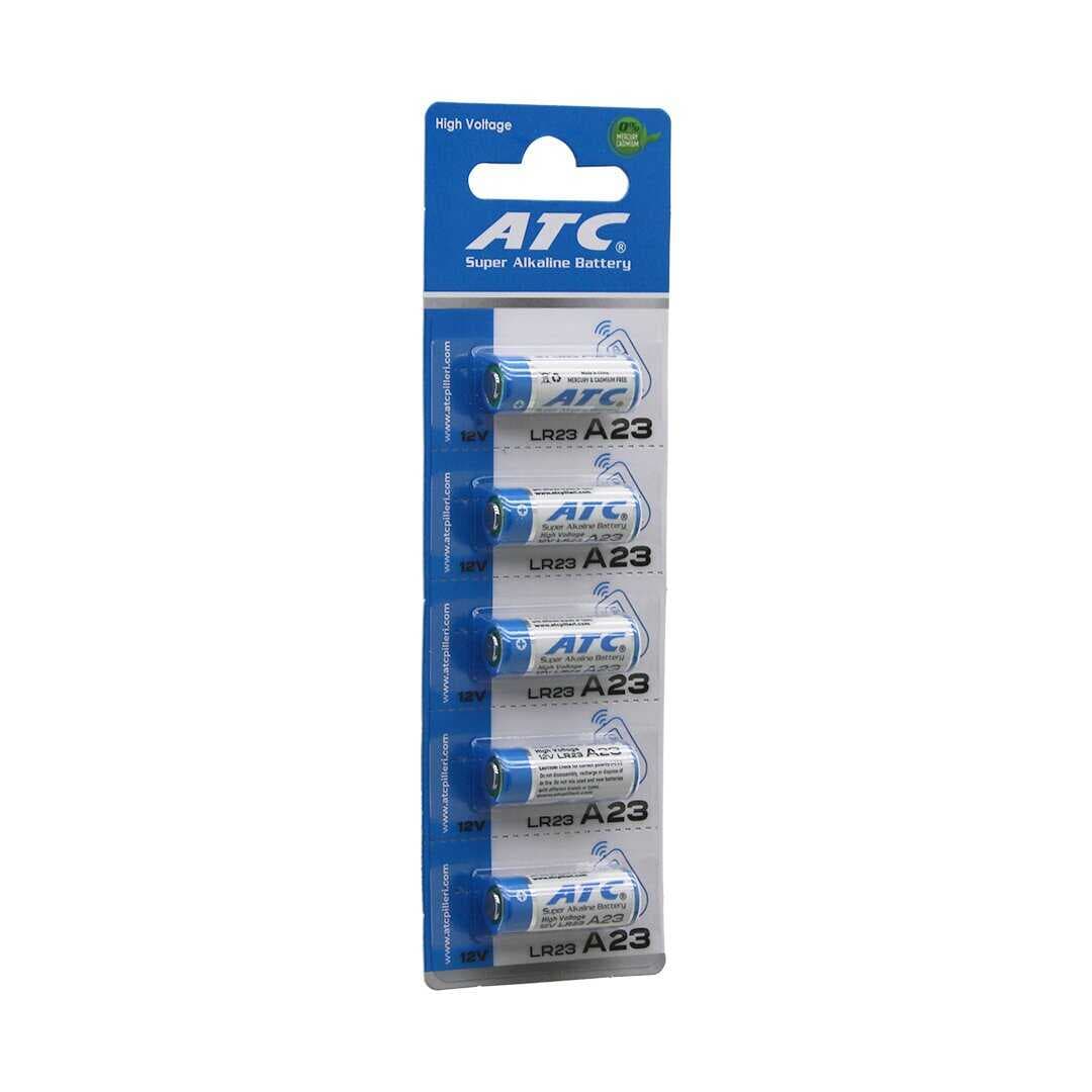 ATC SUPER ALKALİNE BATTERY A23 - 23A LR23 ARAÇ - OTO KUMANDA PİLİ 12V 5Lİ KART (5430)