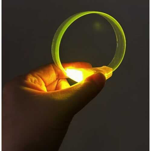 3 Modlu Pilli LED Işıklı Esnek Parti Bilekliği Sarı