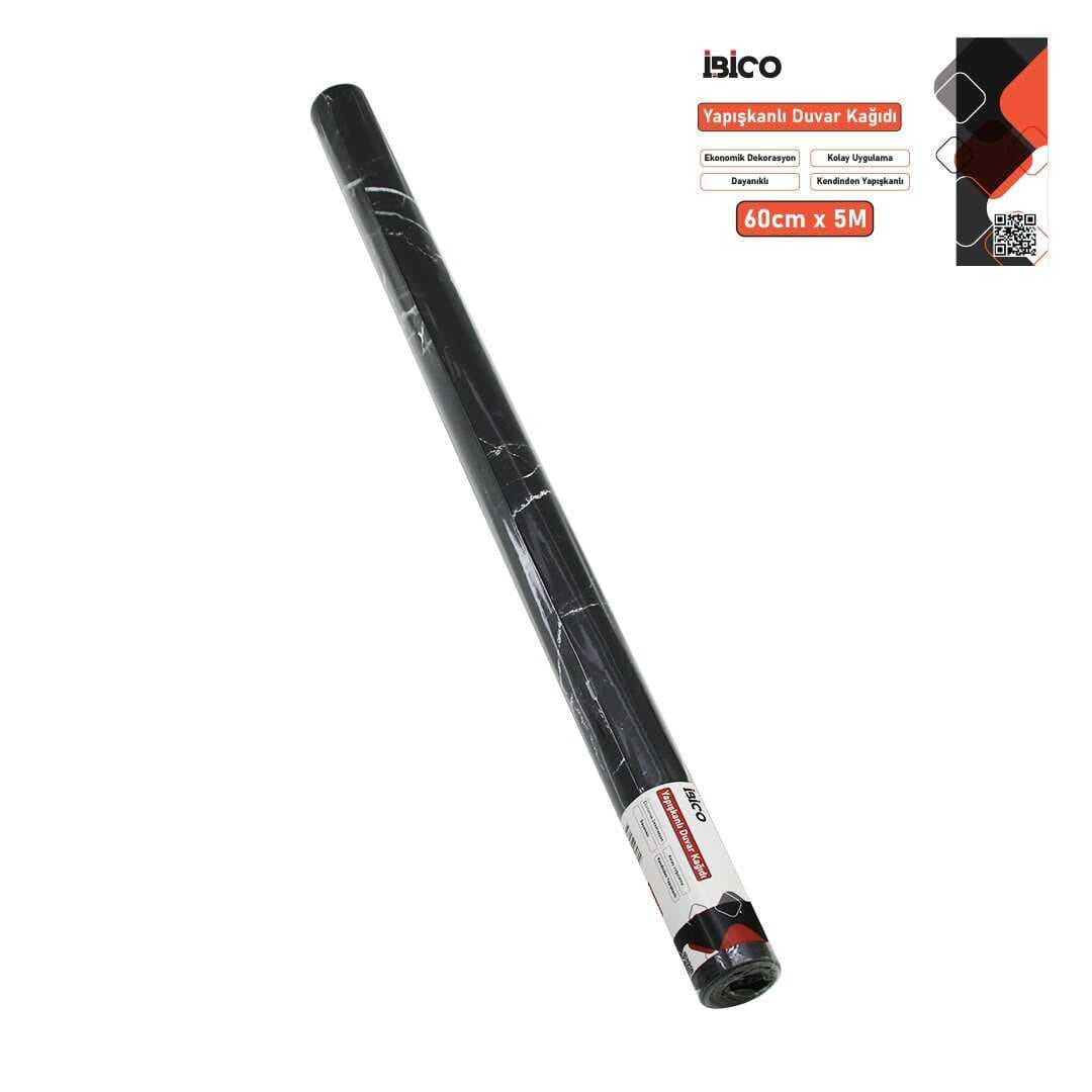 5MT X 60CM SİYAH MERMER DESENLİ TEZGAH ÜSTÜ FOLYO STİCKER - DUVAR KAĞIT KENDİNDEN YAPIŞKANLI - EKO DEKORASYON - DAYANIKLI (5430)