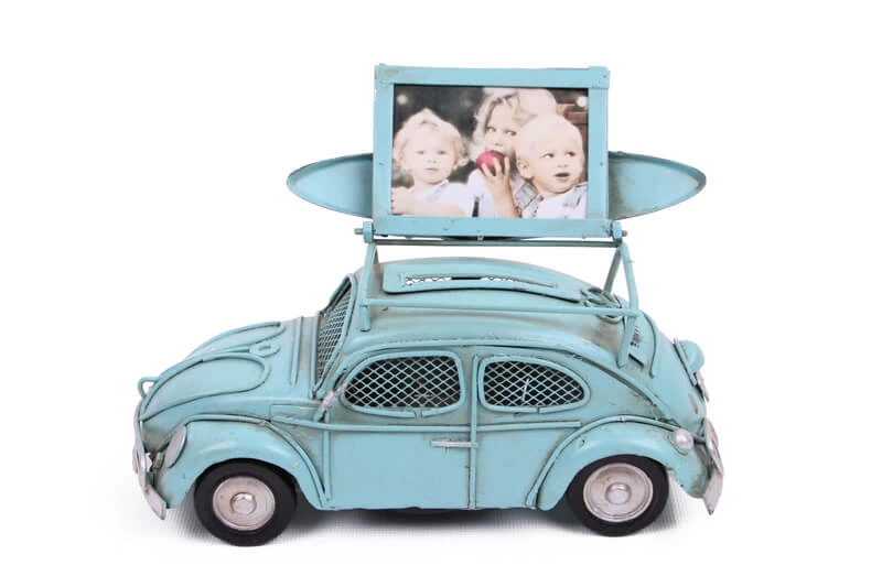 Dekoratif Metal Araba Çerçeveli Ve Kumbaralı