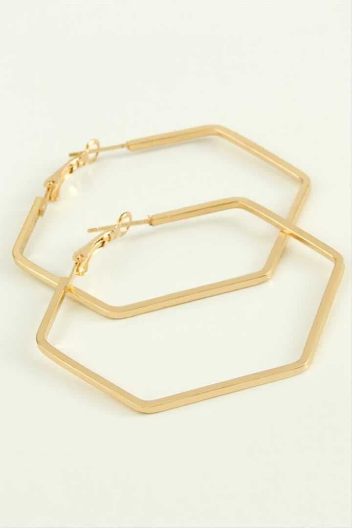 Beşgen Halka Küpe 6 cm