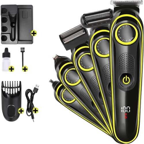 Saç &amp; Sakal Şekillendirici Tıraş Makinesi Erkek Bakım Seti 5 in 1 Ultimate (4767)