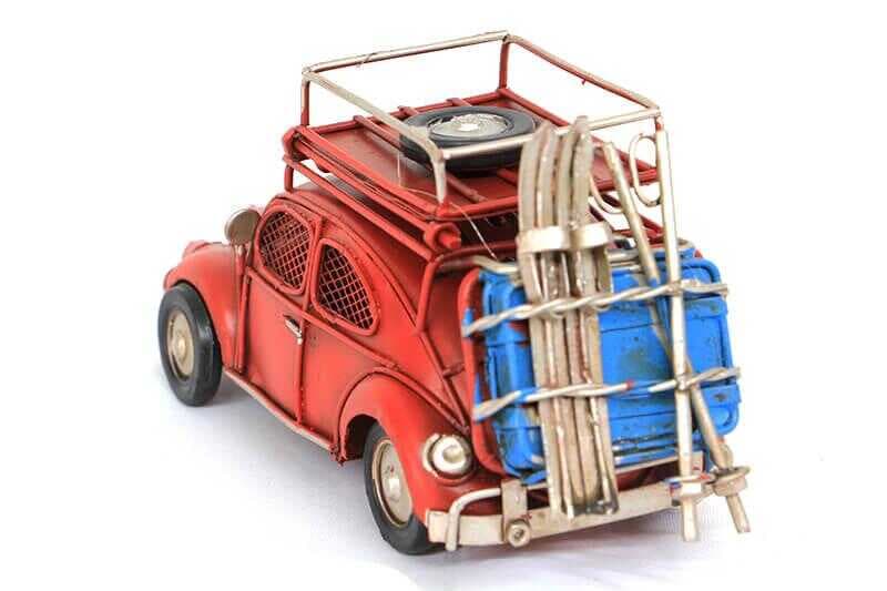 Dekoratif Metal Araba Çerçeveli ve Kumbaralı Hediyelik (3398SS) (477477)