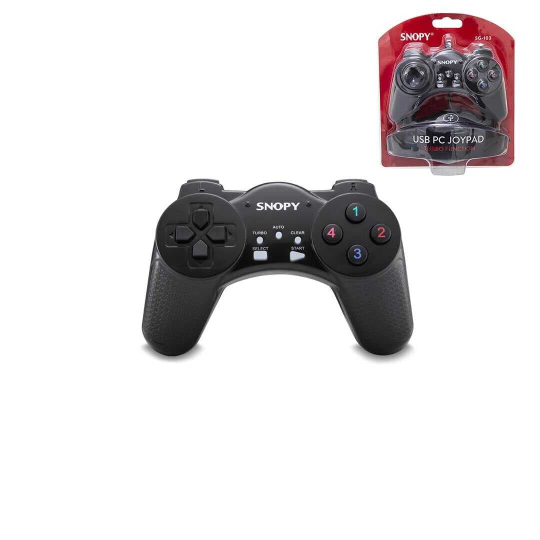 JOYPAD - GAMEPAD SİYAH OYUN KOLU USB KABLO 13 DÜĞME - 8 YÖN TETİKLEYİCİ 1.5MT KABLO (5430)