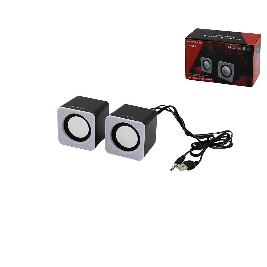 BEYAZ USB MULTİMEDYA 1+1 HOPARLÖR SPEAKER SET 6W PL-4085 (5430)