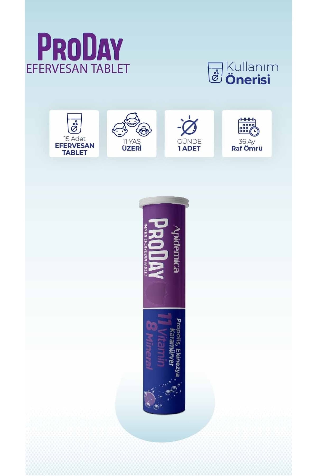 Apidemica Proday (propolis, Ekinezya, Karamüver, 11 Vitamin Ve 8 Mineral)