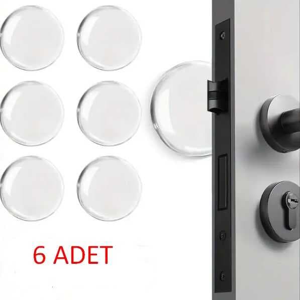 Şeffaf  Silikon Mobilya ve Kapı Durdurucu Darbe Pedi 6 lı