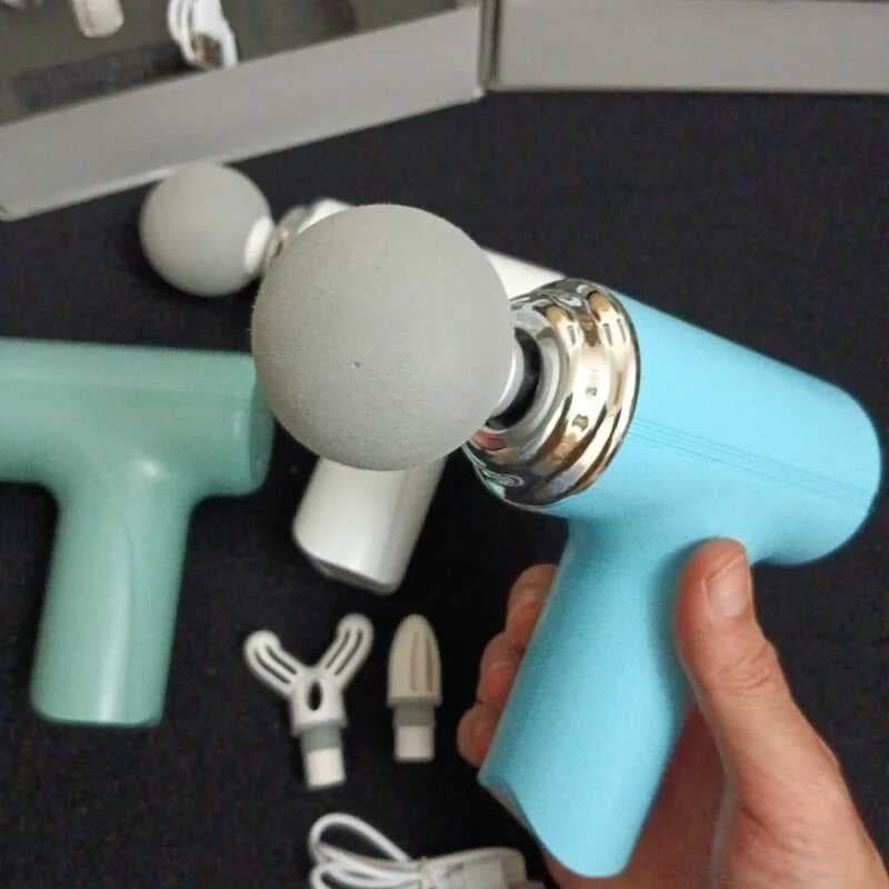 Masaj Tabancası Darbeli Titreşimli 4 Başlıklı Profesyonel Şarjlı Mini Masaj Aleti (5430)