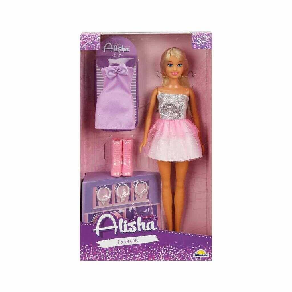 01423 SUN-RST-SIS-MNK- Alisha Gece Elbiseli Bebek Seti 29cm -