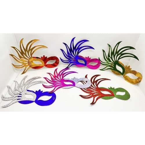 6'lı Renkli Balo Maskesi Seti | Karton &amp; Lastikli (Yetişkin-Çocuk Uyumlu)