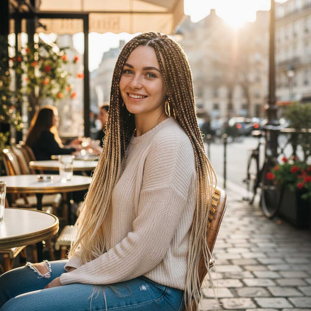 Afrika Örgüsü Ve Rasta İçin Sentetik Ombreli Saç / Kahve / Platin