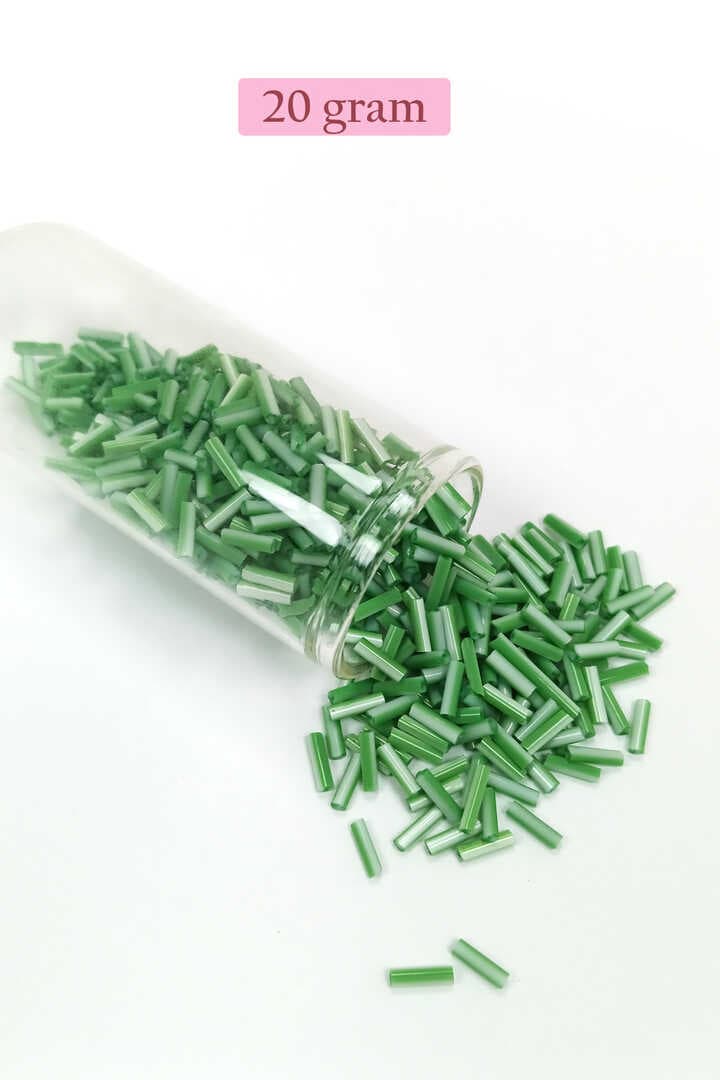 Uzun Boru Kesme Boncuk Çap 2mm Uzunluk 10 mm - 4 Renk - Toplam 80 Gram - BNC431