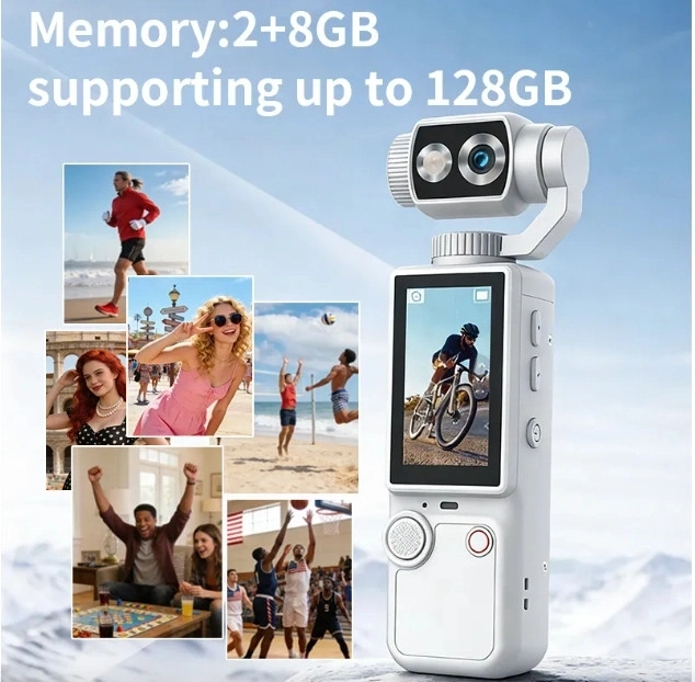 Q8 4k Ultra Hd Taşınabilir Vlog Spor Ve Aksiyon Kamerası 2.0’’ Döndürülebilir Ips Ekran Siyah