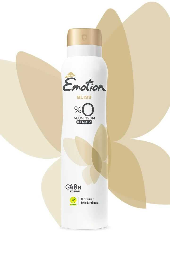 2 Adet Emotion Bliss Kadın Vegan Deodorant 150 Ml Hızlı Kurur , Leke Bırakmaz