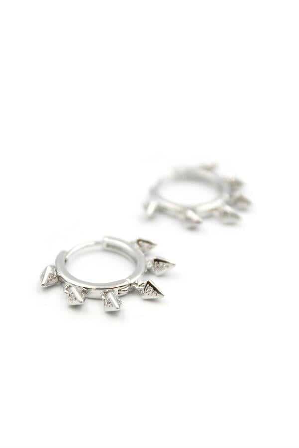 Sallantılı Halka Küpe - Gümüş