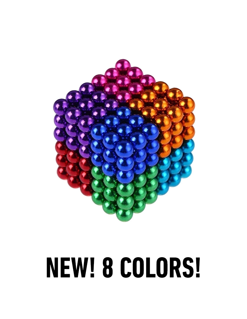 Renkli 216 Mıknatıs Neocube Mıknatıs 5mm Neodyum