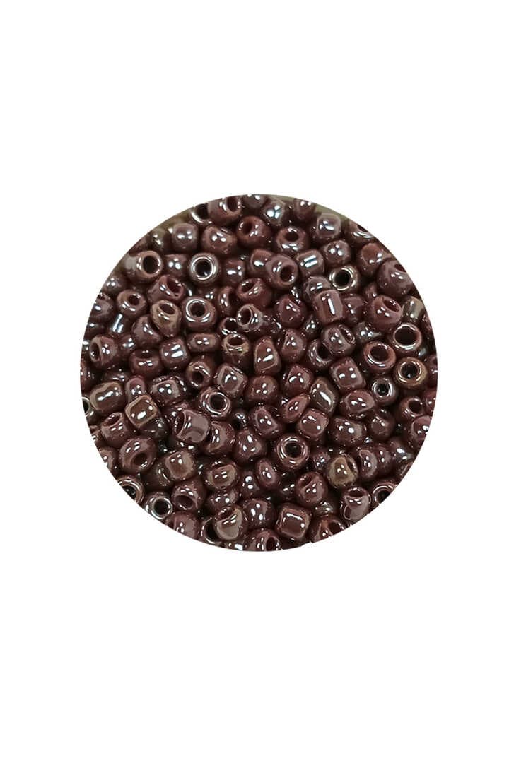 Dökme Cam Kum Boncuk (8/0) 3 mm - 60 Gram - Parlak Koyu Kestane - BNC209