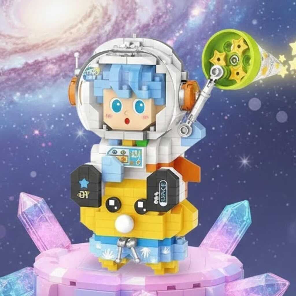 LZ-8827  ASTRONOT MAVİ 390 PARÇA BLOCK OYUNCAK